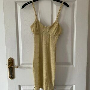 Gold mini dress